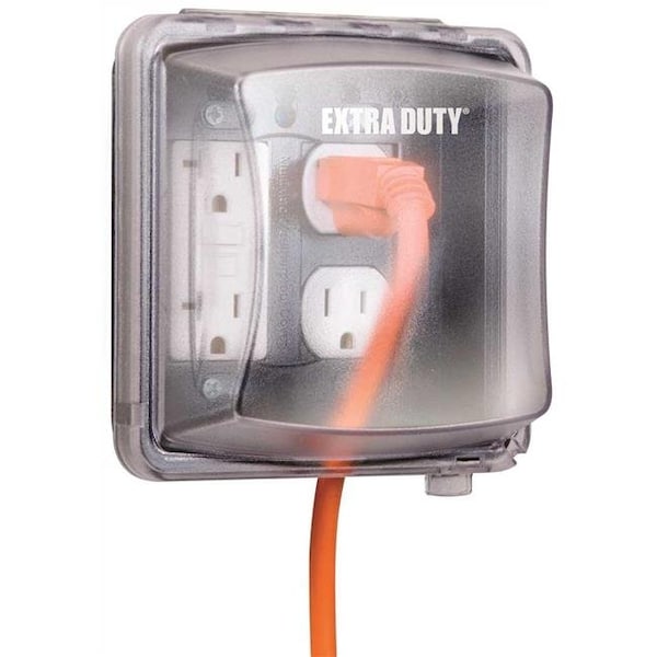 Hubbell Taymac Hubbell Taymac Mm2420C Taymac Extra Duty 55-In-1 Weatherproof While-In-Use Outlet Cover Two Gang Clear 3570137 - main